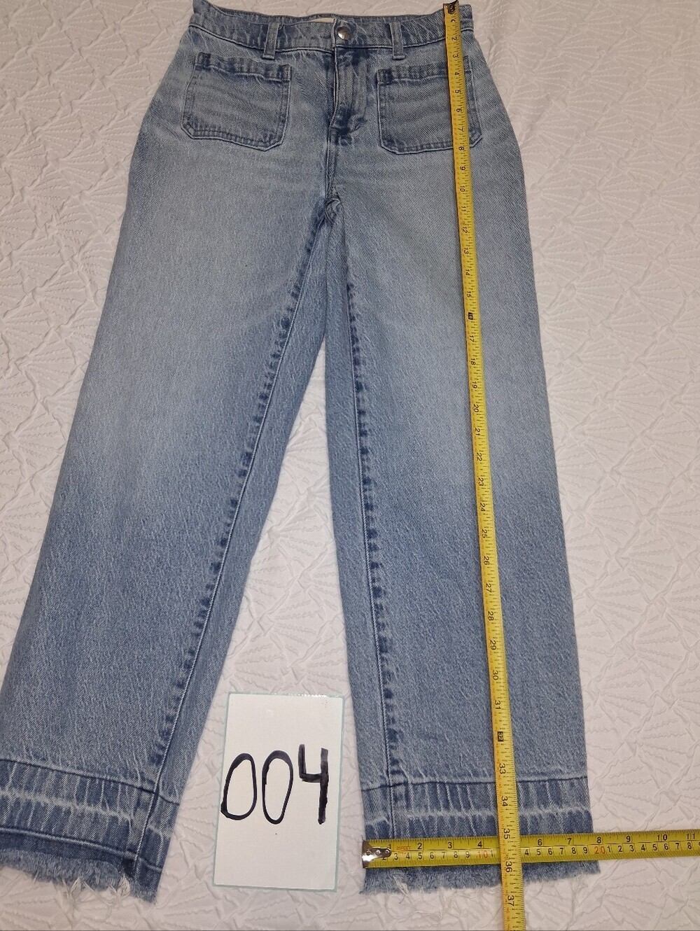 Madewell Light Blue Straight-Leg High-Rise Jeans - Picture 13 of 16